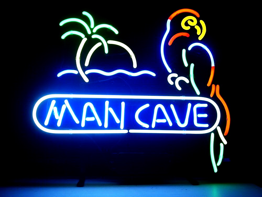 Man Cave Parrot Neon Sign